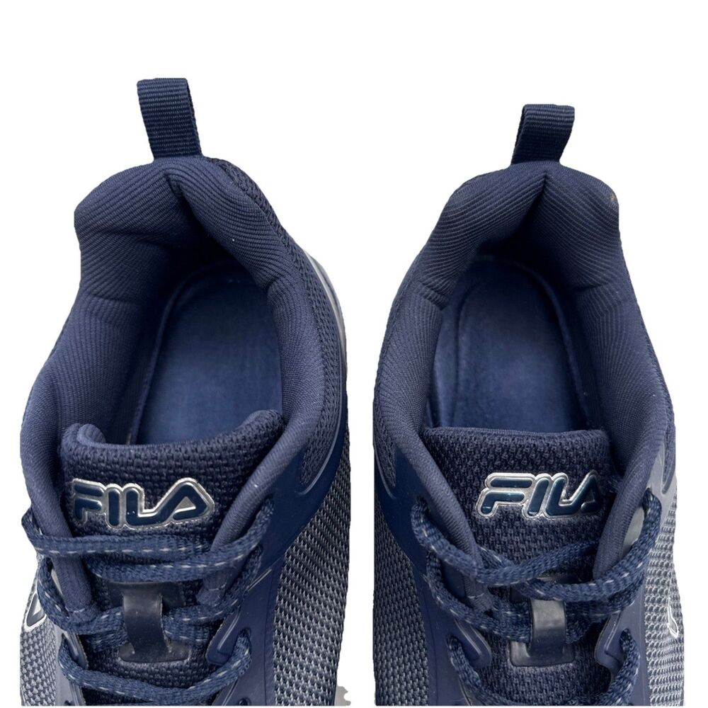 FILA Men's Running Shoes Navy Blue Grey Sneakers EUC Size 10 1RM00103-420 - Picture 8 of 9
